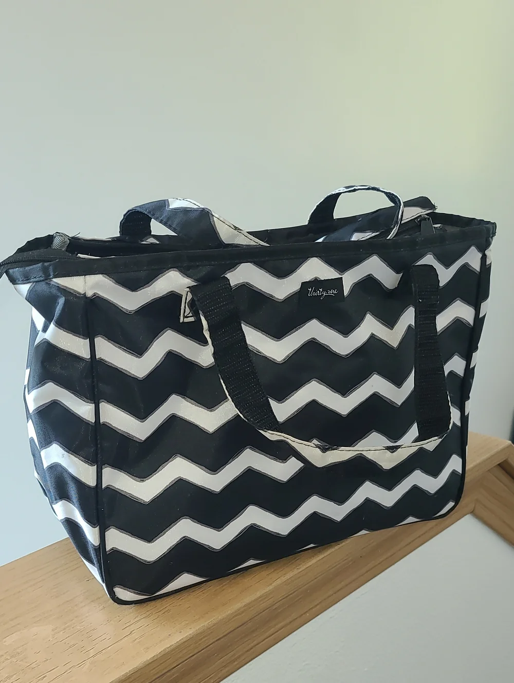 thirty-one Black and White Chevron  Tote